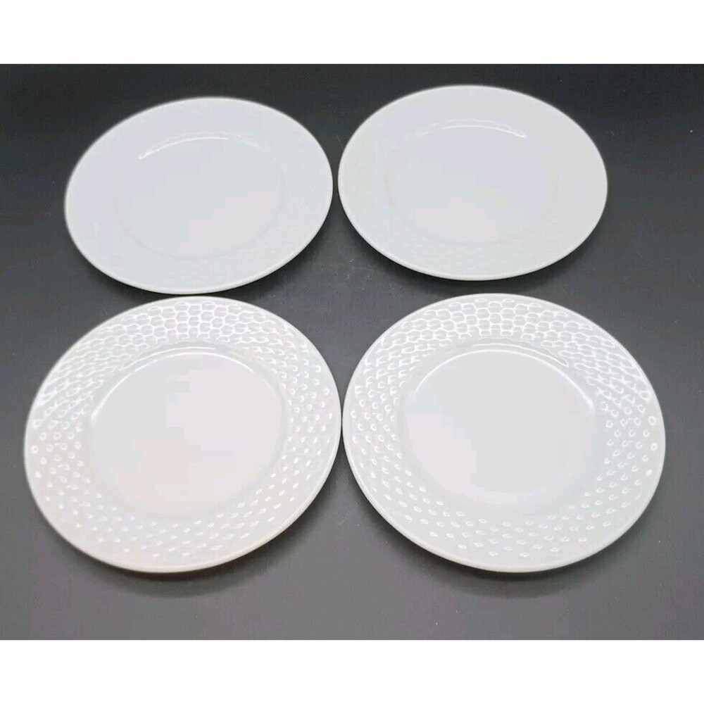 4 Mitterteich German Porcelain Bread & Butter Plates Dessert Appetizer Weave